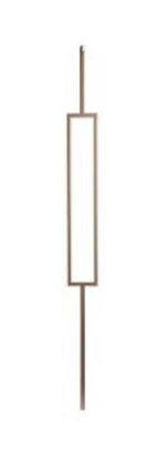 Gold Metal Staircase Spindle - 12mm Square Hollow Bar x 1117.6mm High
