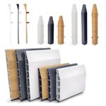 uPVC Skirting Board Plastic 5m Chamfered Roomline Grained PVC Skirt 100mm 150mm