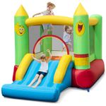 Inflatable Bouncy Castle with Slide Basketball Game for Children Ages 3-12