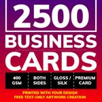 2500 Business Card Print Full Colour Single & Double Printing Premium 400gsm
