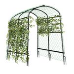 Large Metal Archway Arbor Plants Arch Trellis Garden Tunnel with Climbing Net