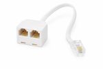RJ11 Telephone Splitter Adapter 1 Male to 2 Female Phone Line Splitter Connect-U