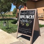 Large Wooden Blackboard A Board Pavement Sandwich Board Outdoor Business Signage