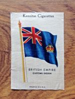1938 Kensitas Cigarette Silk, British Empire, Customs Ensign. Free UK P&P