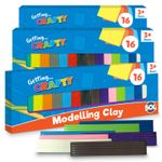 32-64pk Kids Modelling Clay Set 16 Colour Plasticine Putty Strips Children Craft