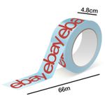 eBay Branded Packaging Strong Parcel Packing Tape (66m Long 48mm Wide) Blue/Red