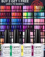 CANNI Premium UV LED Soak Off Nail Gel Nail Polish Top Base Colour Coat Varnish