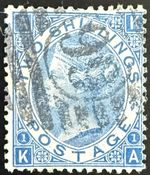 GB QV Stamp 1867 SG119 2s deep blue, fine used, "KA", SG RRP £180