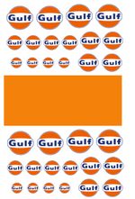 1/64 Gulf Racing Gulf Gas Waterslide Decals  MADE IS THE USA