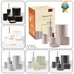 15 Piece Bathroom Essentials Set Soap Dispenser Toothbrush Holder Home Organiser