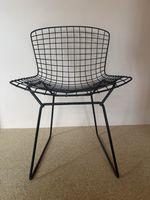 Iconic Vintage Harry Bertoia Side Chair Mid Century in Black 