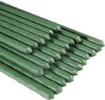 Green Garden Plant Stakes Metal Plastic Coated Climbing Support Cane Pole Sticks