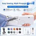 1pc Mini Handheld Portable Cordless Sewing Machine Hand Held Stitch Home Clothes