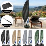 Parasol Cover with Zip Outdoor Garden Waterproof Patio Umbrella Cover Shield UK