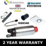 GENUINE WALBRO 255 FUEL PUMP UPGRADE GSS340 + FITTING KIT - 2 YEAR WARRANTY