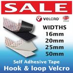 SELF ADHESIVE HOOK & LOOP VELCRO  Genuine Brand PS14  Sticky Back Tape Strips
