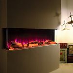 Electric Fireplace Panoramic Media Fire 40-70in Standing Insert LED Fireplace