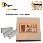 90 Type 1000 x 12mm Staples