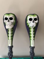 2 Vintage HE-MAN skeletor prop AS IS  skeleton skull vintage 1990  