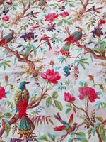 Futon Company Cotton Floral ParadiseBird Curtain Panels 230x145cm Hidden Tab Top