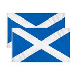 2 Pack St Andrews Cross Flag 5’ x 3’ Navy Blue Scotland Scottish Flags Football