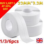 1/3/6X Self-Adhesive Bath Sealant Strip Flexible Waterproof Caulk Seal Tape Home