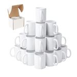 36X Sublimation Mugs 11oz White Mug with Small Handle Coated Heat Press + Boxes