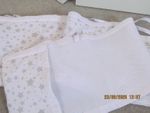 BREATHABLE MESH LINER FOR COT BEDS GREY/WHITE/STARS VGC