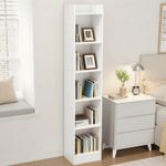 6 Tier Bookcase Tall Narrow Bookcase Wooden Open Storage Book Shelve 30*24*152cm