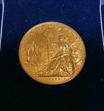 1667 Peace Of Breda Medal. Charles II, Large Gilt Bronze Medal 