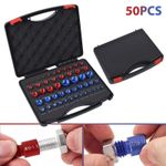 50PCS Imperial Inch & Metric Thread Gauge Nut & Bolt Thread Checker Identifier