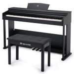 ♬Mustar 88 Fully Weighted Keys Upright Digital Piano Electric Keyboard 3 pedals