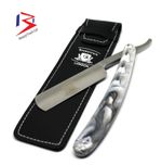 Vintage Barber Straight Cut Throat Salon Shaving Razor Plastic Handle Free Pouch
