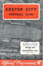 Exeter City v Manchester United (1st season League Cup) 1960/1961