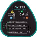 Kewtech KEWCHECK103 240v Socket Tester with Audible Tone UK Plug 
