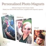 Personalised Photo Picture Custom Made metal Fridge Magnet. Small medium large