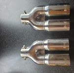 Chrome exhaust tips Large Rezistanz For Jaguar XKR or other makes 