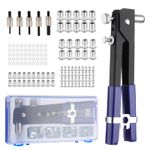170Pc Hand Nut Rivet Gun Riveter Rivnut Nutsert M3-M8 Threaded Nut Rive Tool Kit