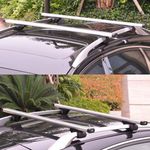 Lockable Aluminum Roof Rails 120cm Raised Carrier Bars for Cars with Rails