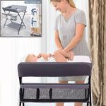 Baby Changer Table Folding Nursery Changing Station Unit with Storage Organizer