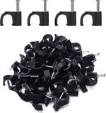 Nail in Pipe Clips Black- 15mm, 22mm -  various quantities!