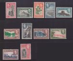 (F265-99) 1938 Ceylon part set of 11stamps KGVI 15c to R2 MH (CX)  (BD23