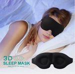 Soft Padded Sleep 3D Mask Eye Blackout Luxurious Blindfold Travel Eye Cover UK✅