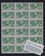 FORGERY - Werner's FORGERY/REPLICA of UK Seahorses 1913-18 - £1 green