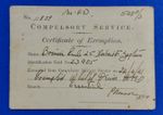 1941 Malta, WWII, Compulsory Service Certificate of Exemption used Document/Card