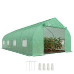 Outsunny 6 x 3M Walk in Polytunnel Greenhouse Large Outdoor Grow House w/ Door
