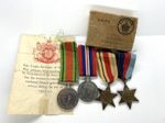WWll British Medal Group. Original with Box 1939 /1945. Four medals