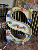 Amazing Rare Original Authentic Seaside Fairground Light-up Letter ‘S’ Working