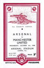 FA CHARITY SHIELD 1948 Arsenal v Manchester United - QUALITY REPLICA PROGRAMME