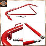 Racing Safety Seat Belt Chassis Roll Harness Bar Rod Red 3 4 5 Point 48-51"
